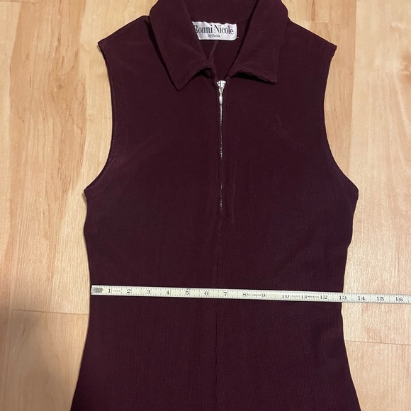 Ronni Nicole Purple Plum Eggplant colored Knit Long Sleeveless Dress - Picture 4 of 8